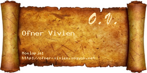 Ofner Vivien névjegykártya